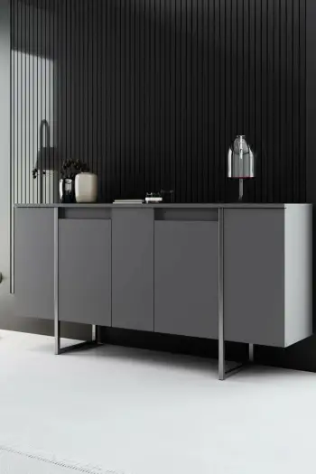 Konsol Skye Decor, Luxe, antracit, argjend