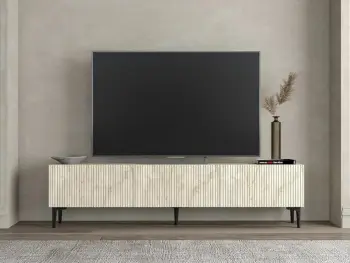 Komodë TV Skye Decor, ngjyrë travertin, Oscar