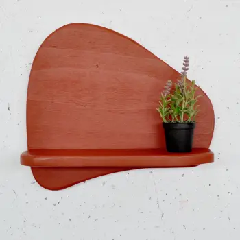 Raft dekorativ muri, dru i kuq, Skye Decor, Meh221, 35x32x11cm