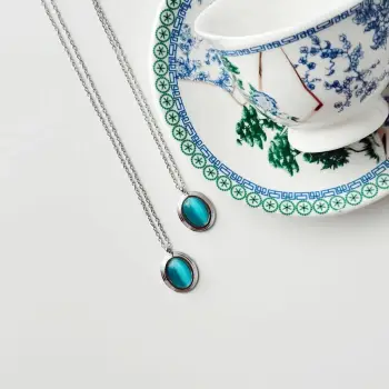 Vathë çeliku Jumeon, ngjyrë turquoise dhe argjendi