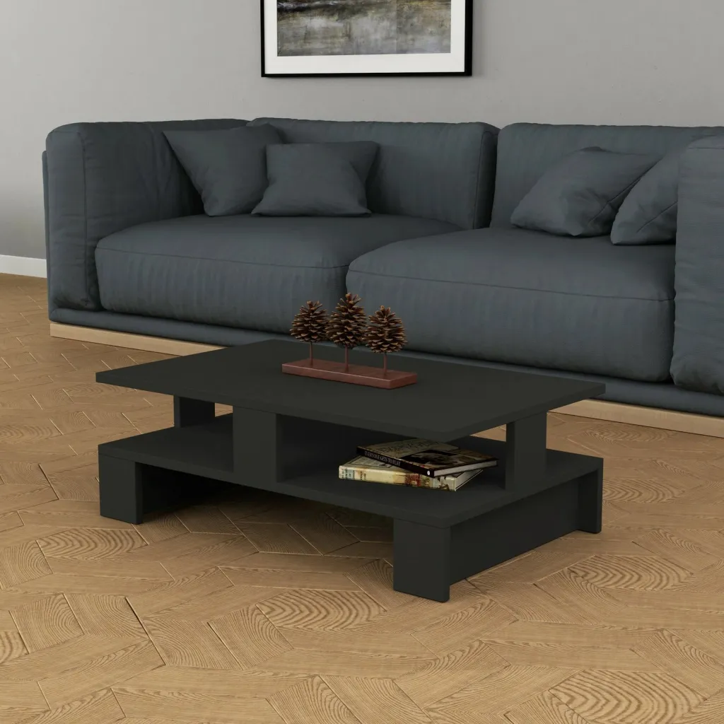 Tavolinë e ulët për kafe, ngjyrë antracit, Skye Decor Mansu - 1