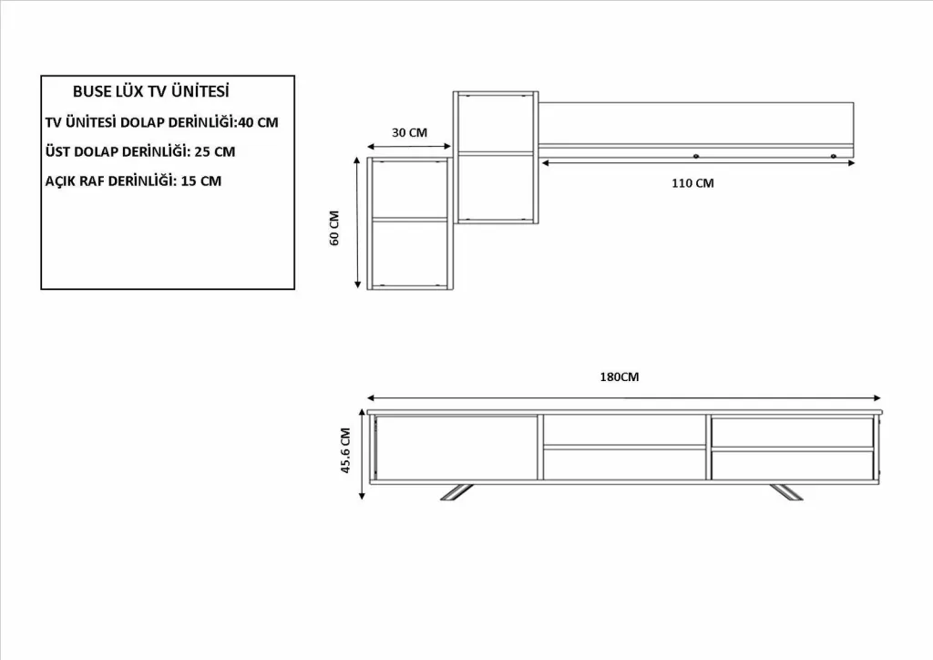 Njësi TV Skye Decor, anthracite dhe lis, RB-046 - 5