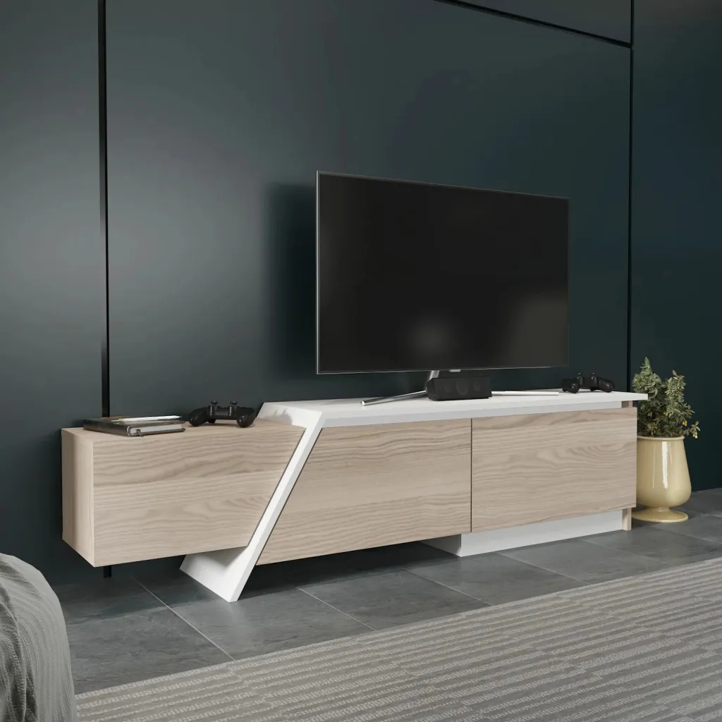 Komodë për TV, Skye Decor, Cordoba, e bardhë - 3