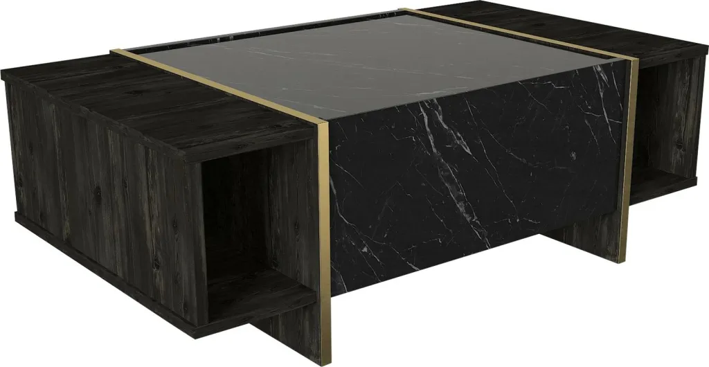 Tavolinë kafeje, ngjyrë e zezë dhe ari, Skye Decor, Veyron - 4