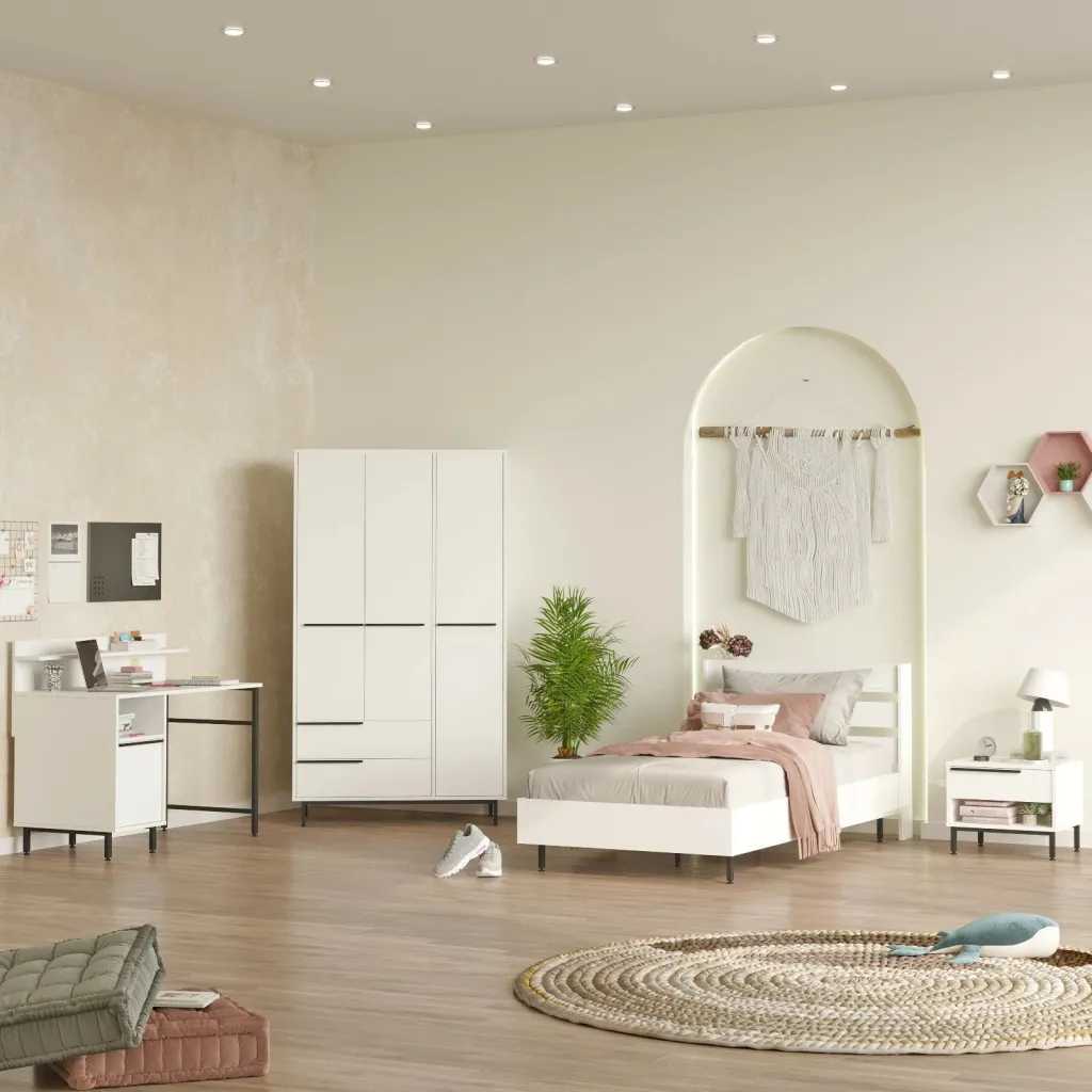 Set dhome rinore Skye Decor, ON24-W, ngjyrë e bardhë - 2