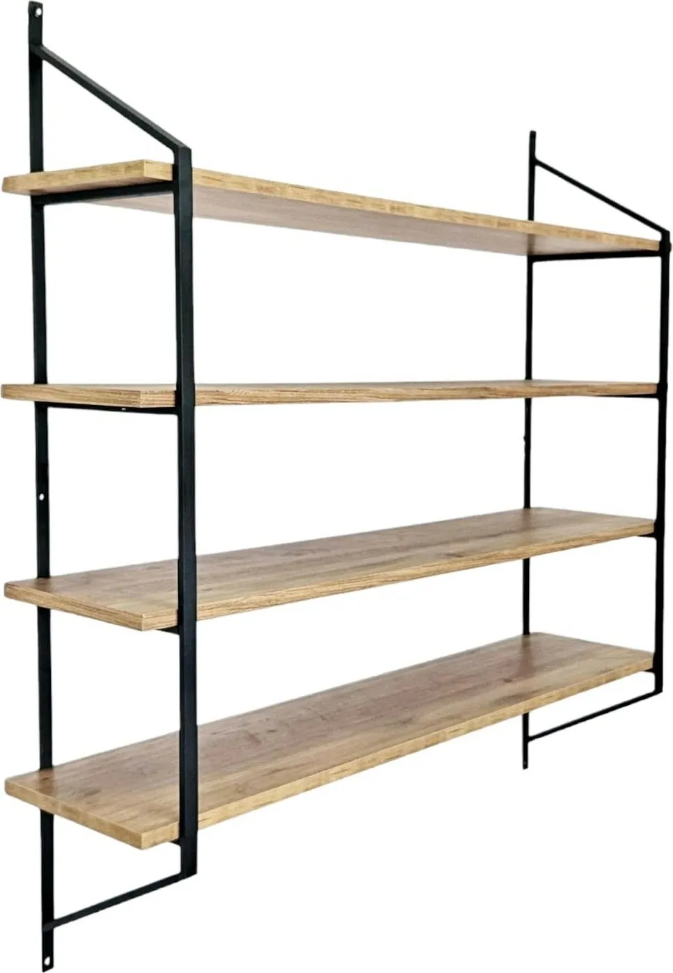Raft muri Skye Decor, ngjyrë e zezë dhe Atlantic Pine, Raffy4 - 2