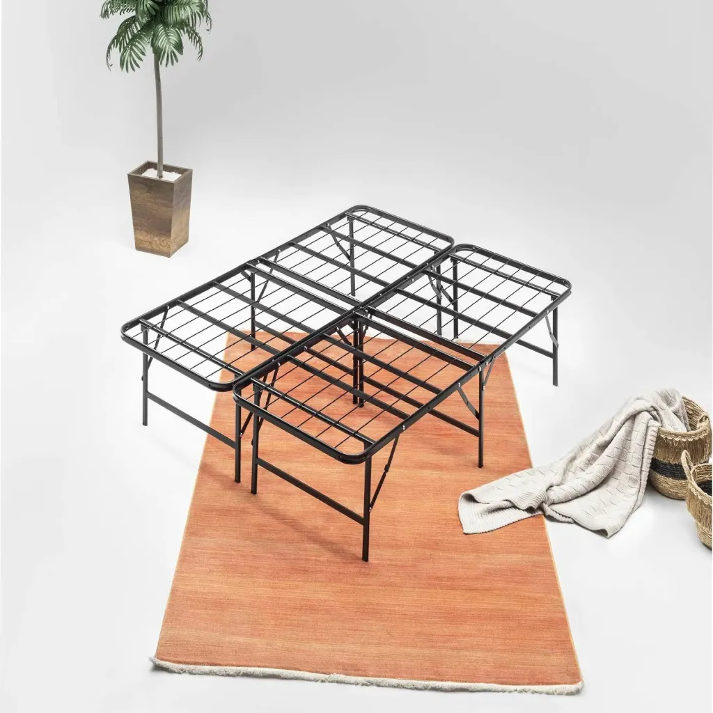 Krevat palosës, metal i zi, Skye Decor, 160x200 cm - 2