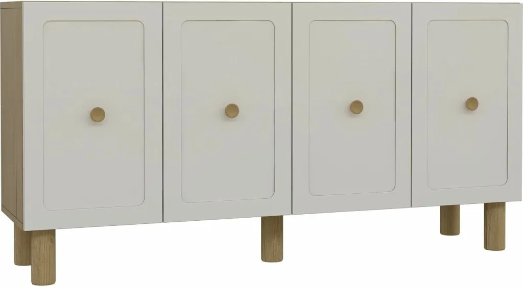 Konsol Skye Decor, ngjyrë lis safir dhe e bardhë - 4
