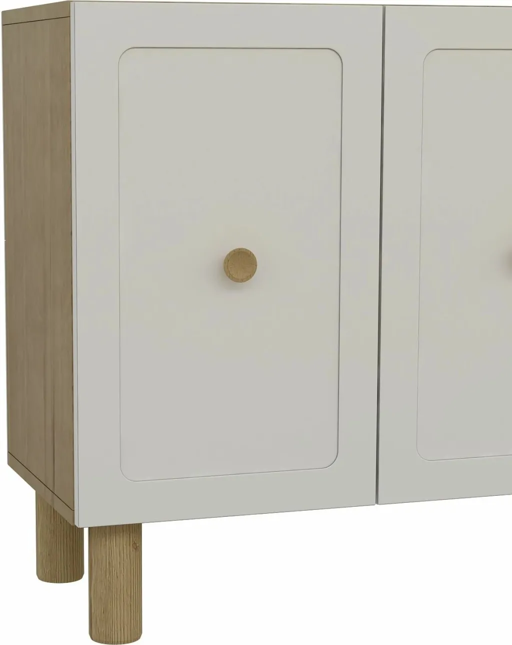 Konsol Skye Decor, ngjyrë lis safir dhe e bardhë - 5