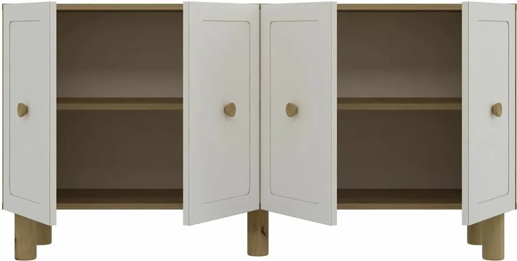 Konsol Skye Decor, ngjyrë lis safir dhe e bardhë - 6