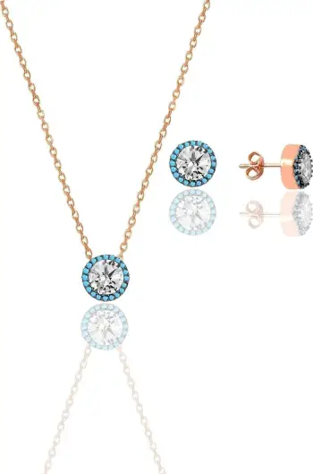Set varëse dhe vathë argjendi, ngjyrë rozë e artë, Jumeon, SGTL12384