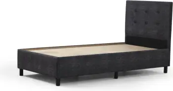 Baze dhe shtrat dopio me taban, Skye Decor, Hira, 140x200, antracit