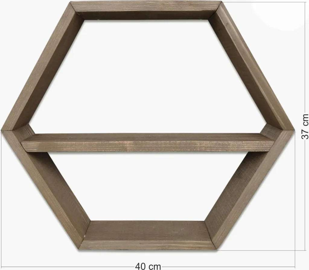 Set rafesh për mur, dru i fortë, ngjyrë arre, Skye Decor, Raf109 (6 copë) - 7
