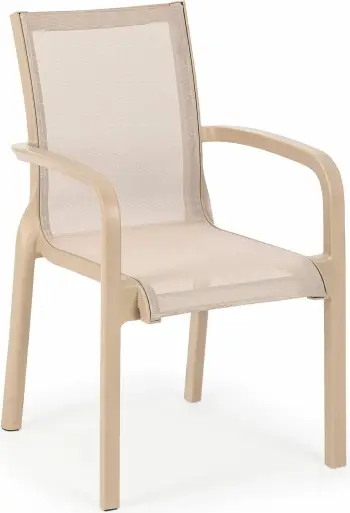 Karrige kopshti Skye Decor, rrjetë, ngjyrë bezhë shkretëtire