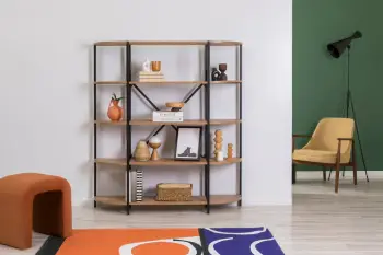 Raft librash Signa Rafix, Skye Decor, ngjyrë pishë Atlantike dhe e zezë