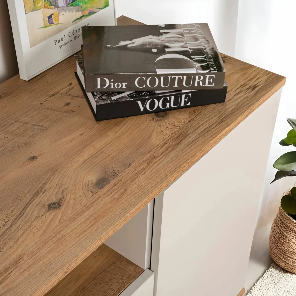 Konsol Skye Decor, Arista, ngjyrë cashmere dhe Atlantic Pine - 5