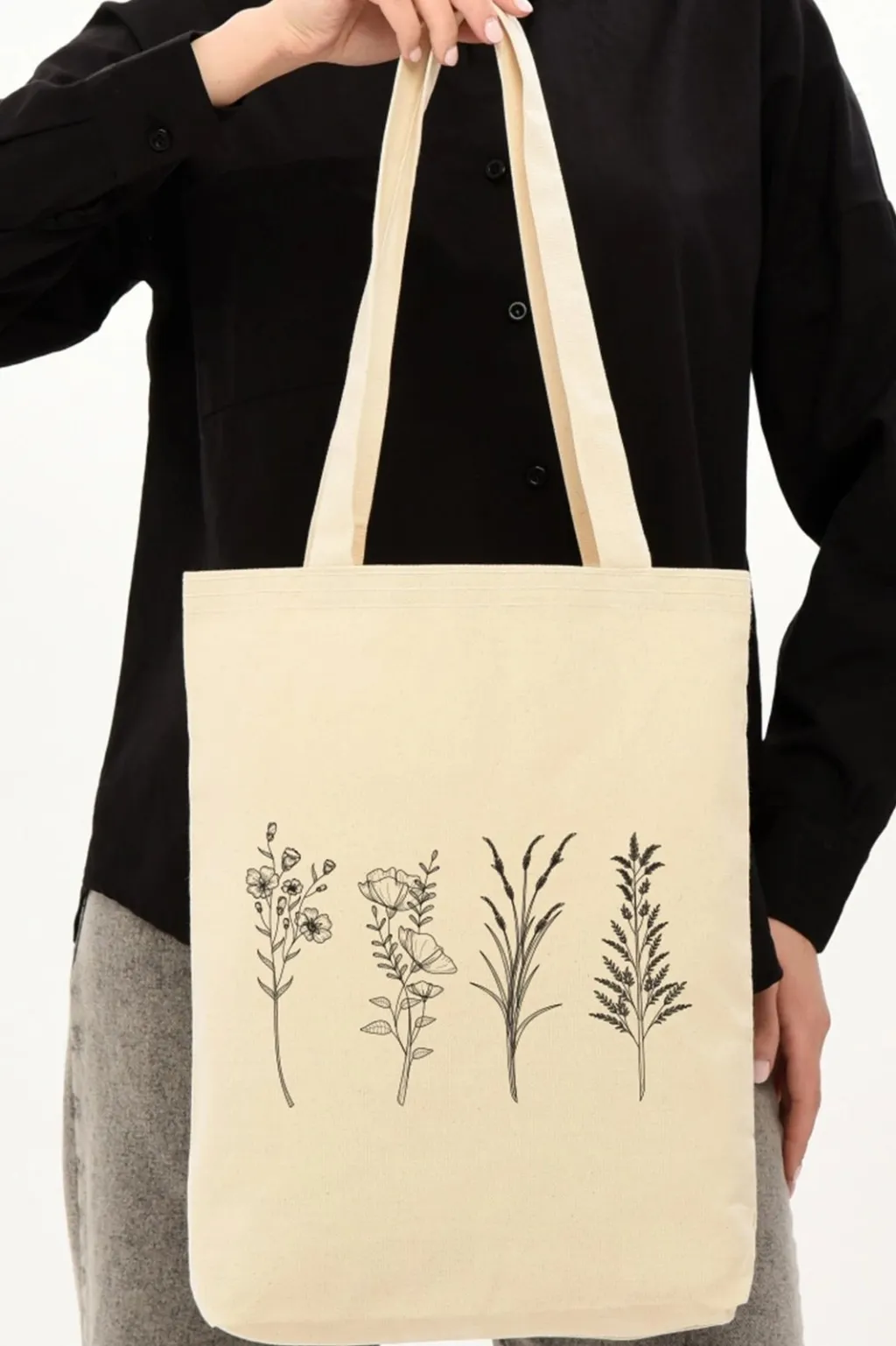 Çantë tote Zoozie Bags, krem, 35x40x8cm, 0487 - 1