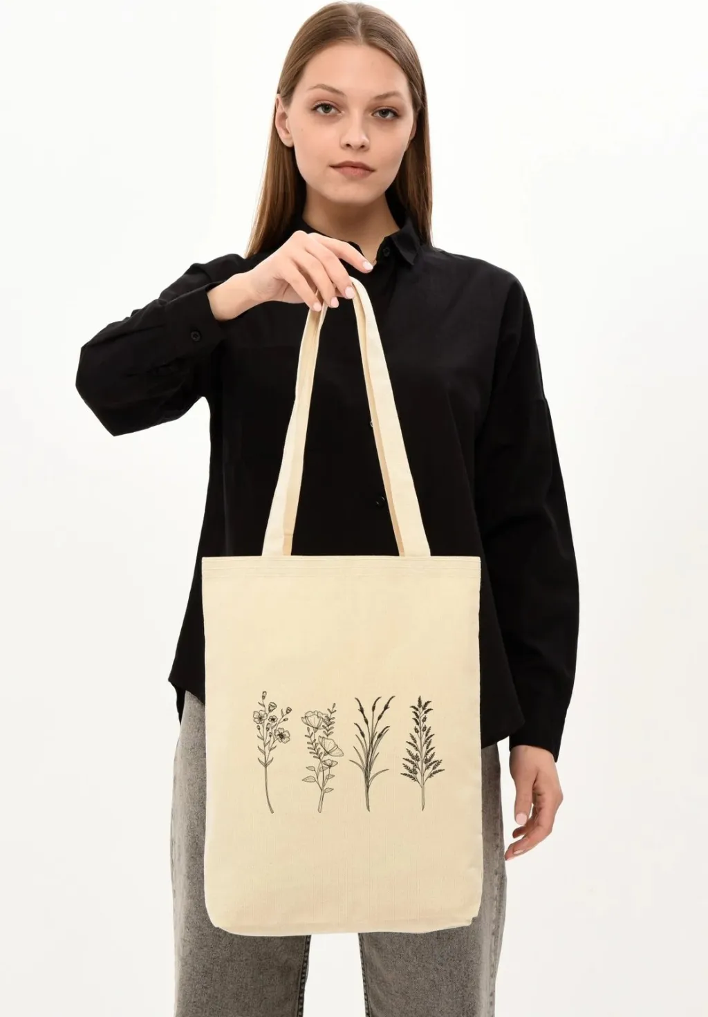 Çantë tote Zoozie Bags, krem, 35x40x8cm, 0487 - 2