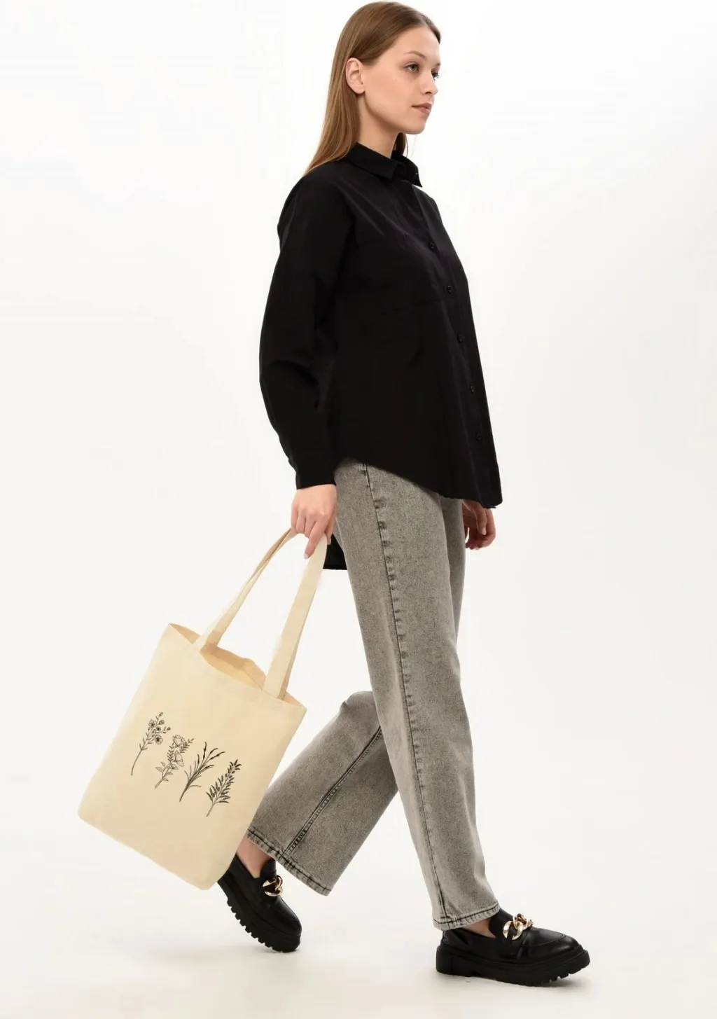 Çantë tote Zoozie Bags, krem, 35x40x8cm, 0487 - 3