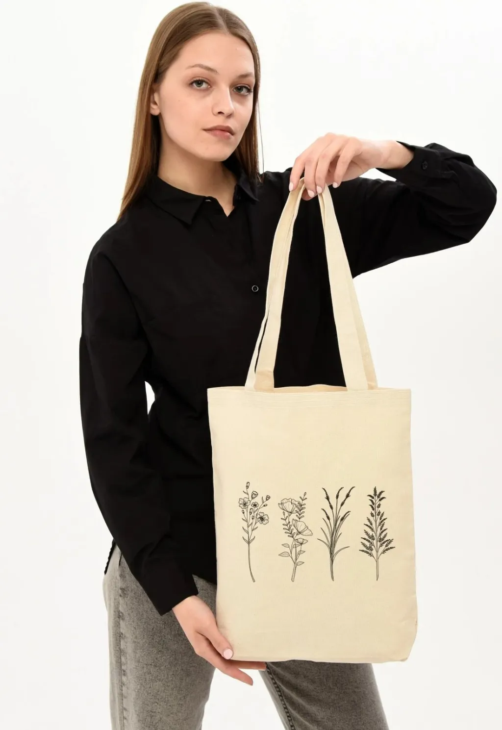 Çantë tote Zoozie Bags, krem, 35x40x8cm, 0487 - 7