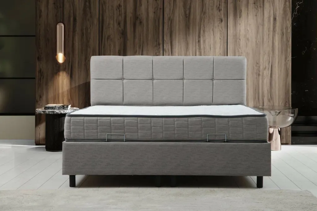 Set dyshekë, bazë dhe shtrat, ngjyrë gri e çelët, Skye Decor, 150x200 - 2