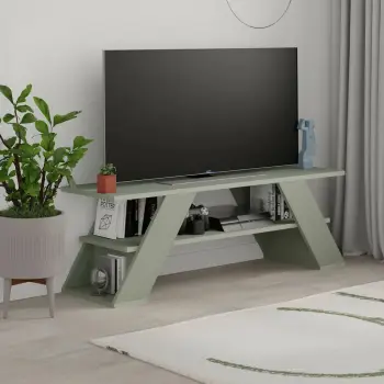 Komodë për TV, ngjyrë jeshile hiri, Skye Decor, Farfalla