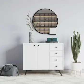Dollap multifunksional, ngjyrë e bardhë, Skye Decor, Waga