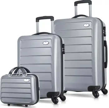 Set valixhesh (3 copë), ngjyrë gri, Zoozie Bags, 4872