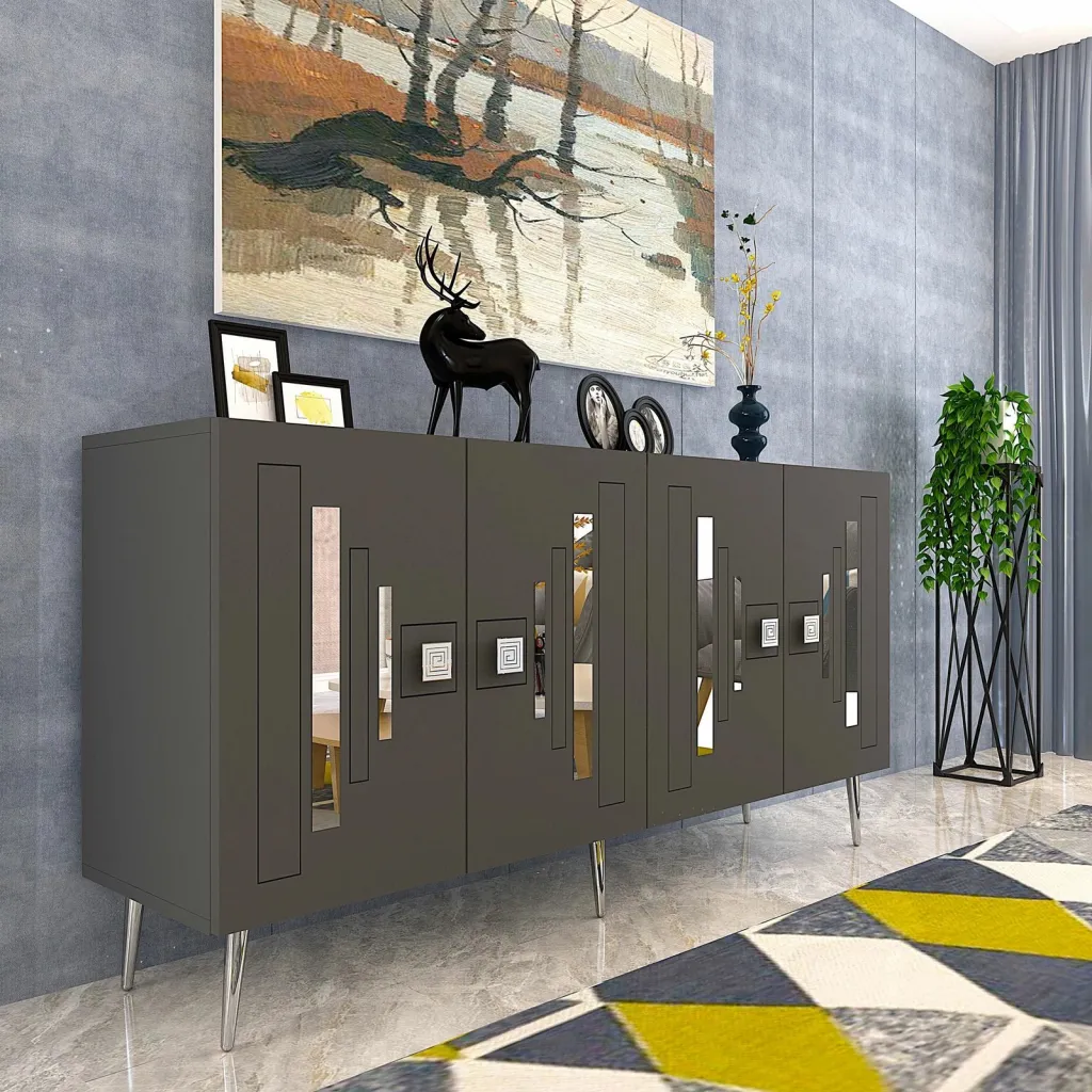 Konsol Skye Decor, antracit, argjend - 2