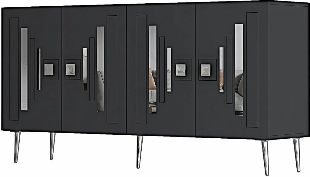 Konsol Skye Decor, antracit, argjend - 4