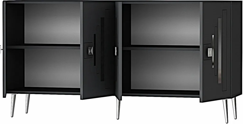 Konsol Skye Decor, antracit, argjend - 5