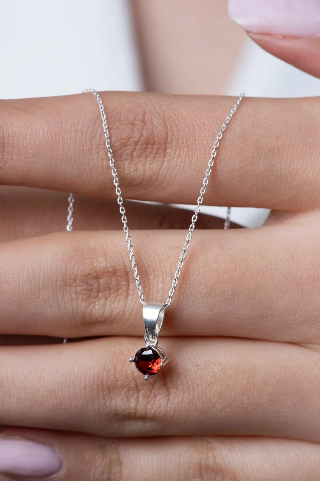 Qafore argjendi Elika Silver, ELKMD50602, gur i kuq - 2