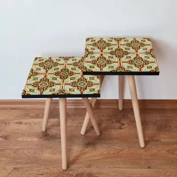 Set tavolinash ndihmëse, dy copë, Skye Decor, 2Shp44, kafe