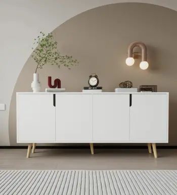 Konsolë moderne Skye Decor Latina, e bardhë, 180 cm