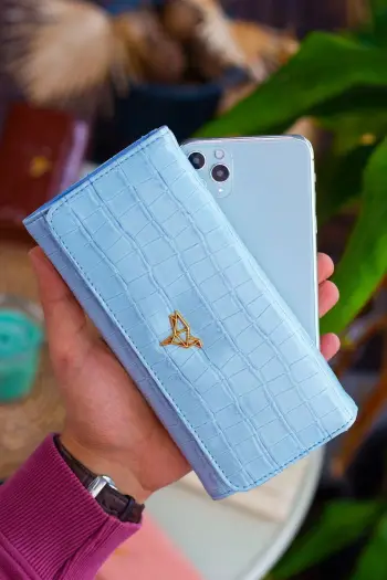 Portofol për gra, ngjyrë baby blue, Zoozie Bags
