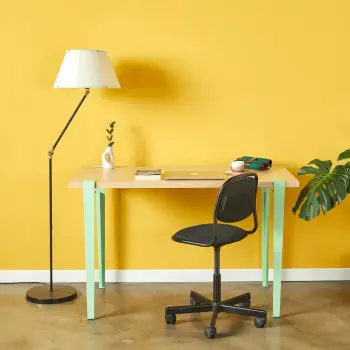 Tavolinë pune për studime, ngjyrë druri dhe jeshile mente, Skye Decor Eridanos