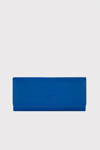 Portofol për gra, ngjyrë sax blue, Zoozie Bags, lëkurë natyrale