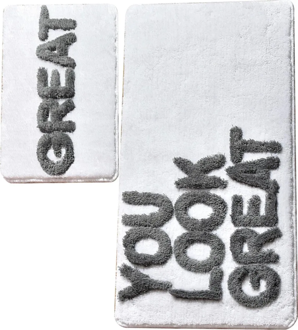 Set dy pjesësh tapeta për banjo, akrilik, e bardhë, Mijölnir, GREAT - 3