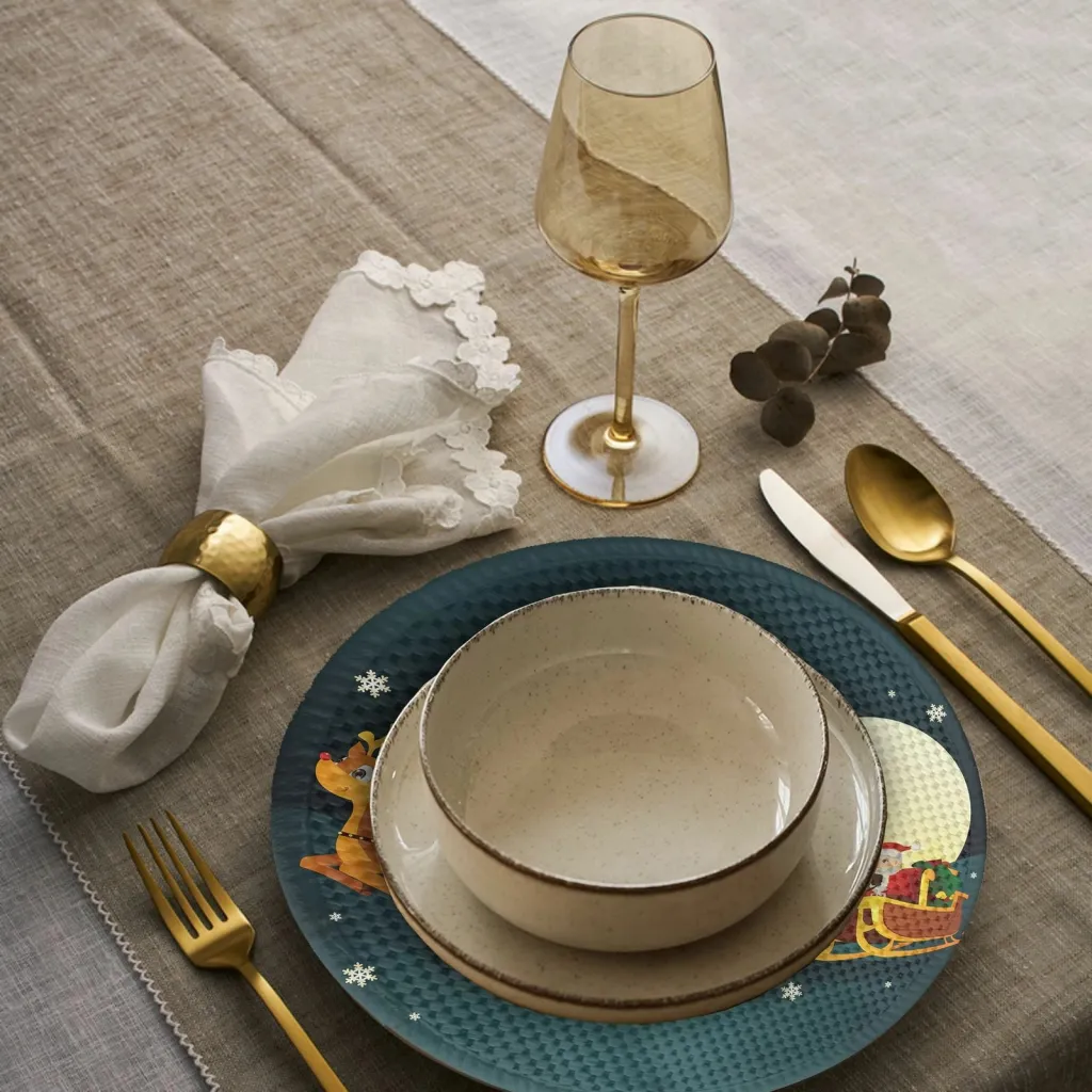 Set 4 copë mbrojtëse tavoline Hermia Concept, model festiv, 37cm - 3