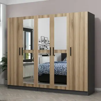 Dollap Skye Decor, ngjyrë dore, 225x190x52cm