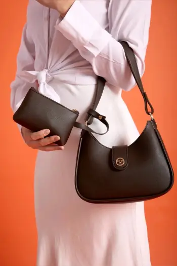 Çantë krahu Zoozie Bags, Larissa, ngjyrë kafe