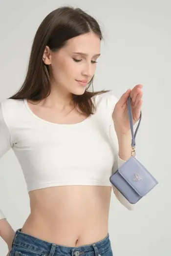 Portofol për femra, ngjyrë baby blue, Zoozie Bags, Mini Best