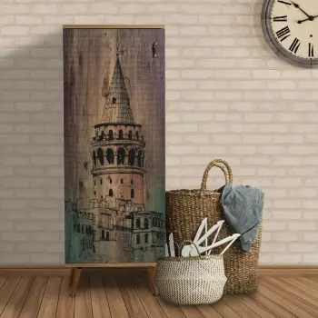 Dollap multifunksional Skye Decor, Galata Kulesi, shumëngjyrësh