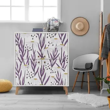 Dollap multifunksional Skye Decor, Multilüx Daisy, i bardhë, lejla, 95x111x36cm