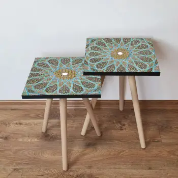Set tavolina të mbivendosura, 2 copë, Skye Decor, shumëngjyrëshe, 2Shp340