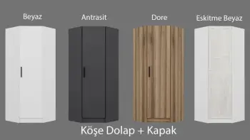 Dollap qoshe Skye Decor, Kale 1, ngjyrë antracit, 210cm