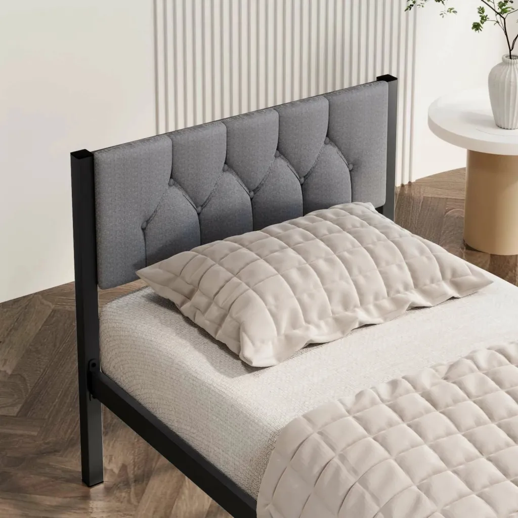 Krevat tek Skye Decor, stil modern, 90x200, ngjyrë gri - 3