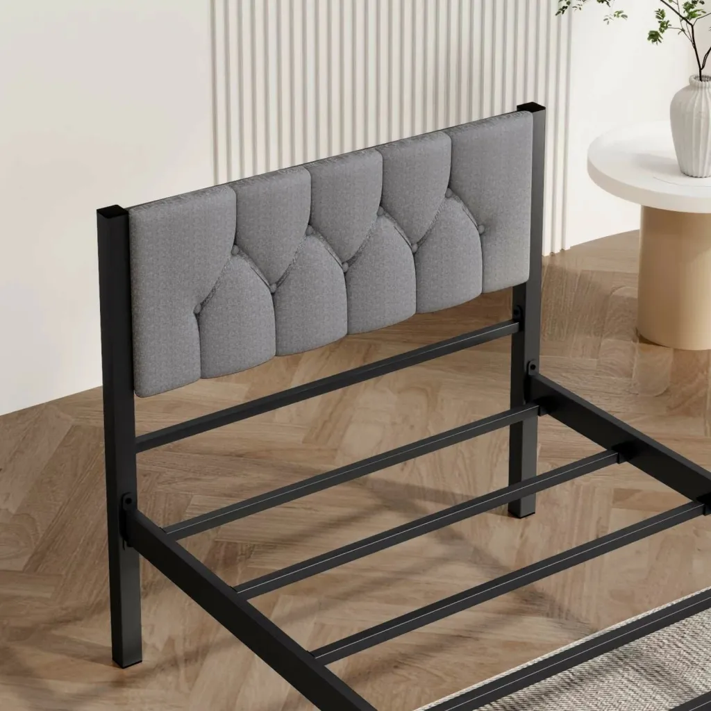 Krevat tek Skye Decor, stil modern, 90x200, ngjyrë gri - 4