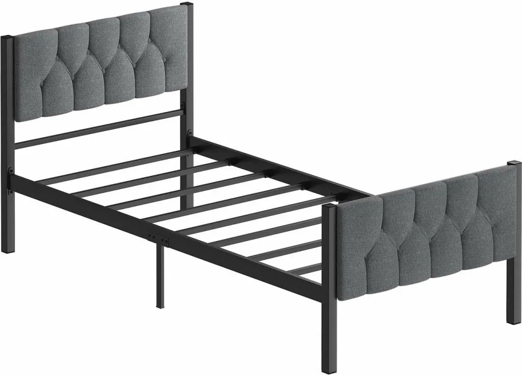Krevat tek Skye Decor, stil modern, 90x200, ngjyrë gri - 5