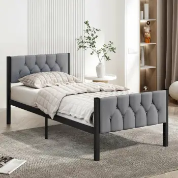 Krevat tek Skye Decor, stil modern, 90x200, ngjyrë gri